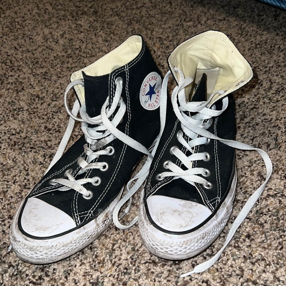 Black and white Converse. High tops!